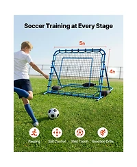 Hongge 5 x 4 ft Quick-Switch Angle Soccer Goal Rebounder Net