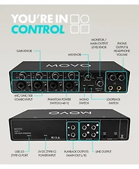 Movo UMX2 4-Channel Usb-c Podcast Bundle for macOS and Windows 10+
