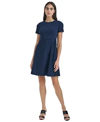Calvin Klein Women's Short-Sleeve Crewneck Fit & Flare Dress