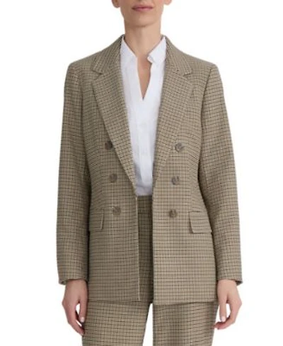Jones New York Womens Mini Houndstooth Faux Double Breasted Jacket