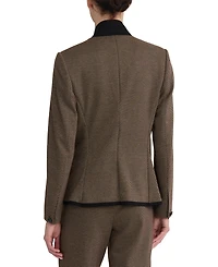 Jones New York Women's Military-Inspired Mini Dot Knit Jacquard Jacket
