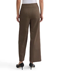 Jones New York Women's Pintuck Wide-Leg Pull-On Ponte Pants