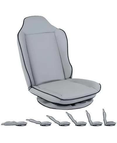 Sugift 360degree(s) Swivel Gaming Floor Chair with 5-Level Adjustable Backrest