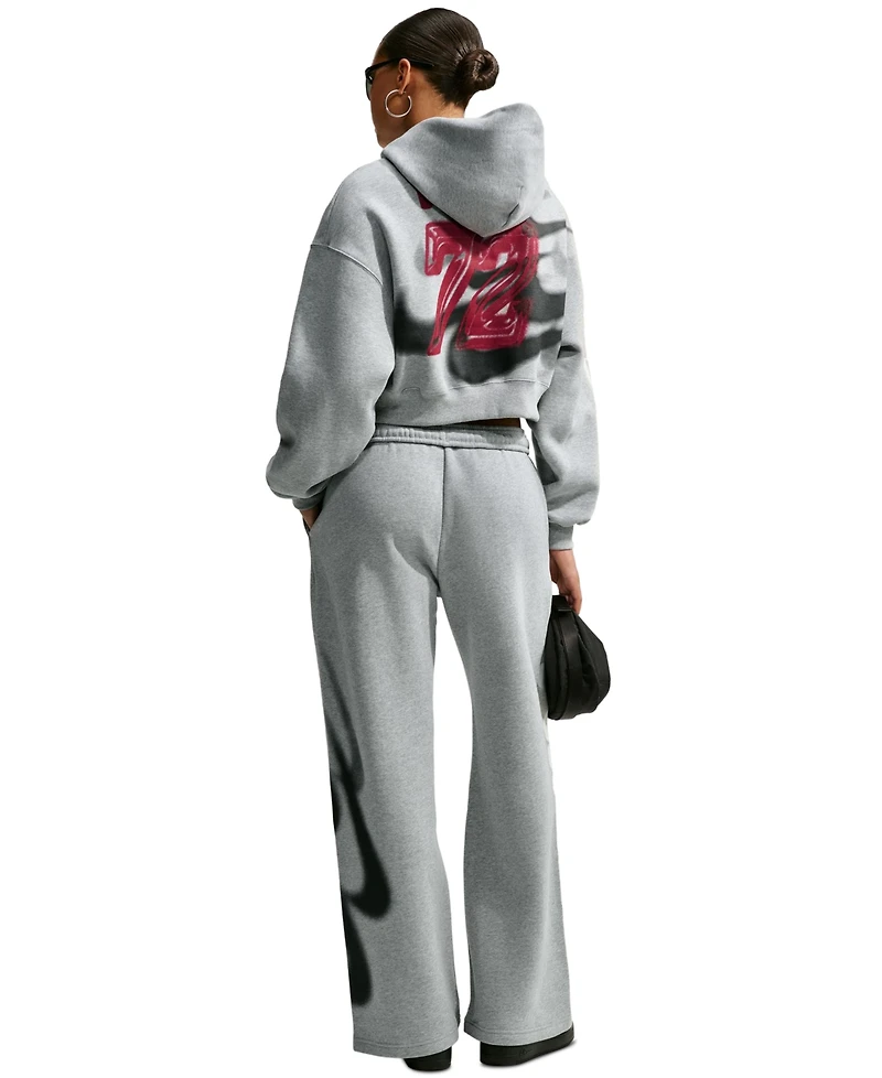 Nike Studio Women's Fleece Cropped Oversized Pull-On Hoodie