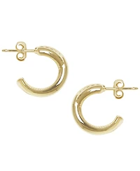 Macy's Sculptured Twisted Polished X Hoop Earrings in 14k Yellow Gold
