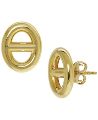 Macy's Sculptured Mariner Link Stud Earrings in 14k Yellow Gold