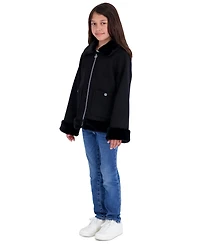 Michael Kors Toddler Girls' 2T-5T Midweight Faux Wool Jacket