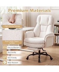 Sugift Ergonomic Cross Legged Big and Tall Executive Office Chair with Retractable Footrest