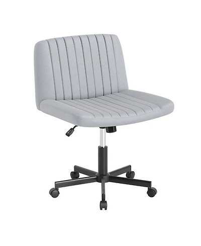 Sugift Criss Cross Swivel Desk Chair with Wheels Soft-Padded 26 Inch Wide Seat