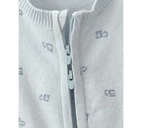 Carter's Baby Boys' Train 2-Way Zip Long-Sleeve Jumpsuit