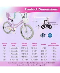 Sugift 20 in Girls Bike Kids Bicycle with Doll Seat Streamers and Basket for 8+ Years Old