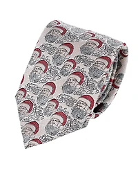Trafalgar Men's Santa Claus Is Watching Silk Tie and Pocket Square Bundle