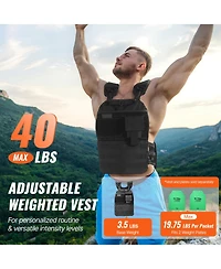 Hongge 40 lb Adjustable Weighted Vest for Strength Training