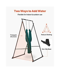 Hongge Foldable Aerial Yoga Stand Frame with 6.6-Yard Hammock
