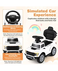 Hongge 3-in-1 Kids Ride-On Push Car with Led Lights and Under-Seat Storage, Ages 1.5-3