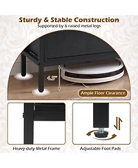 Sugift 58 in Industrial Tv Stand with 2 Cabinets and Adjustable Shelf for TVs up to 65 in