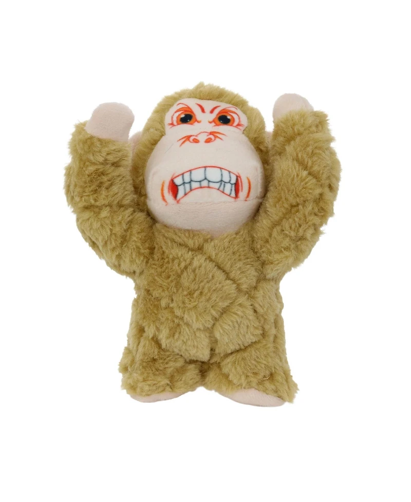 Mighty Jr Angry Animals Monkey 2 Pack, Durable Plush Squeaky Dog Toy