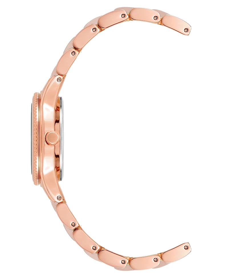 Anne Klein Women's Rose Gold-Tone Bracelet Watch 30mm