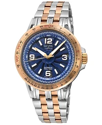 Gevril Men's Swiss Made Wind master Swiss Automatic Two tone Stainless Steel Bracelet Watch