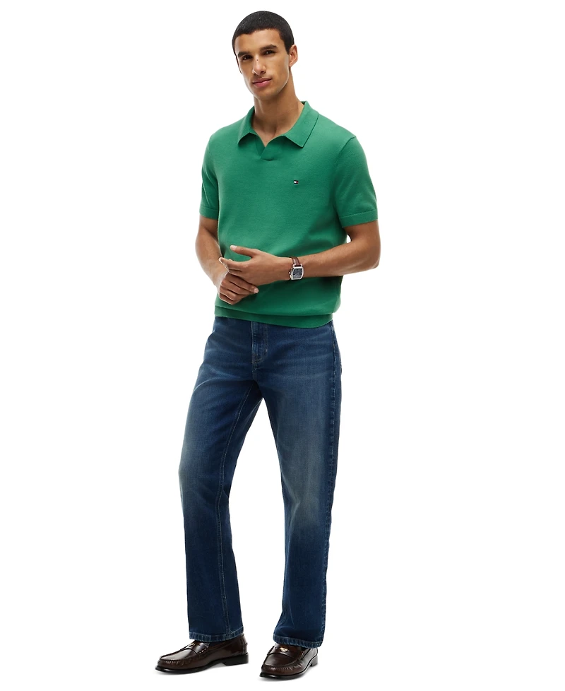 Tommy Hilfiger Men's Essential Cotton Johhny Collar Polo Shirt