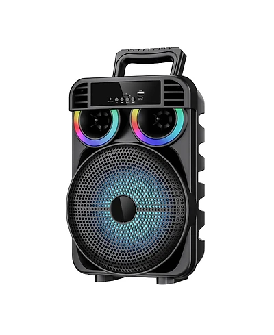 Toptech Leo-20 8-Inch Portable Bluetooth Party Speaker with Wireless Mic and Karaoke