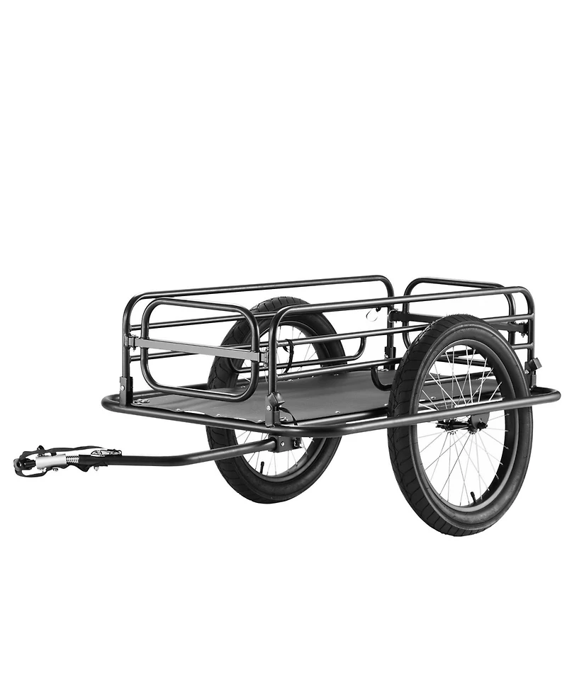 Mountaintop Bike Cargo Trailer, 275 lbs Carbon Steel Frame, 20" Wheels, Quick Hitch, Foldable Cart Fits Most Bikes