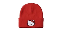 Hello Kitty Embroidered Character Face Cuff Beanie