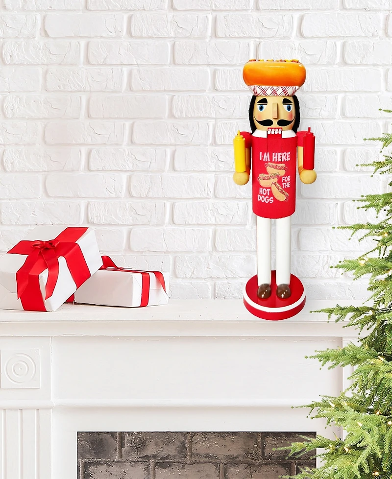 Santa's Workshop 14" Here for the Hot Dogs Nutcracker