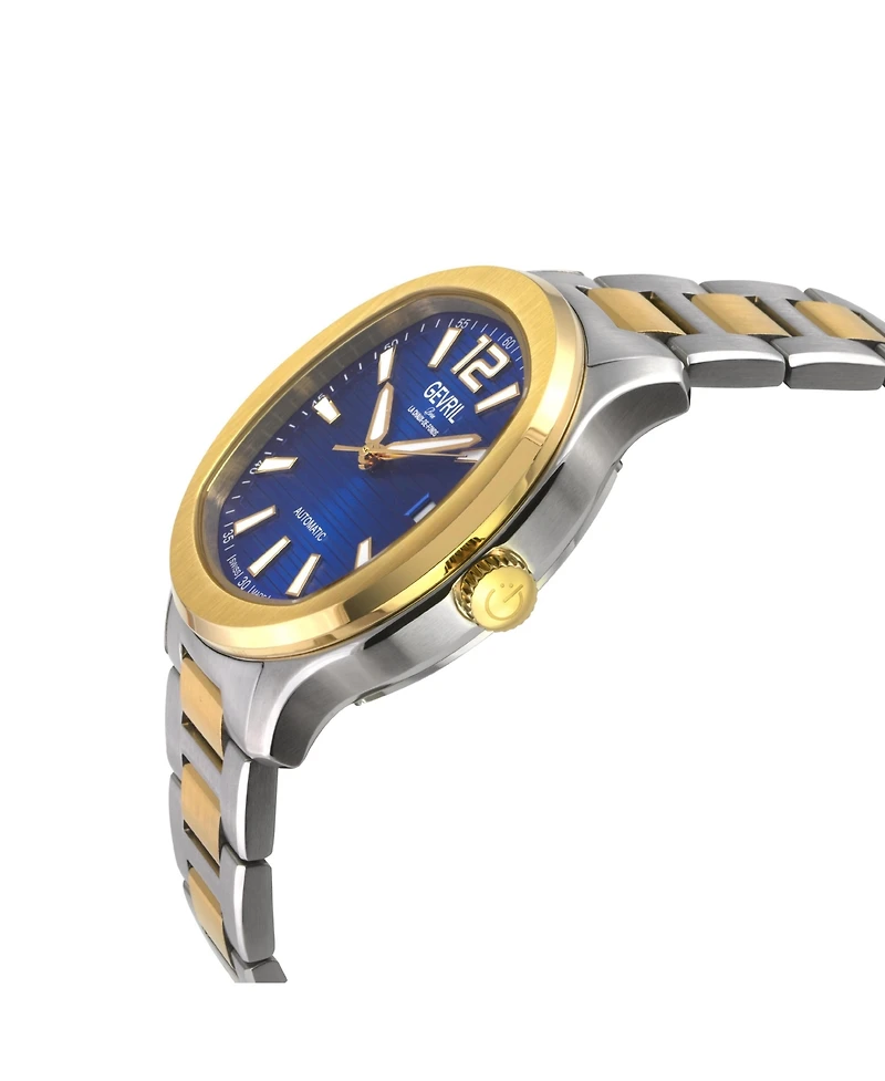 Gevril Men's Swiss Made Stuyvesant Swiss Automatic Two tone Stainless Steel Bracelet Watch
