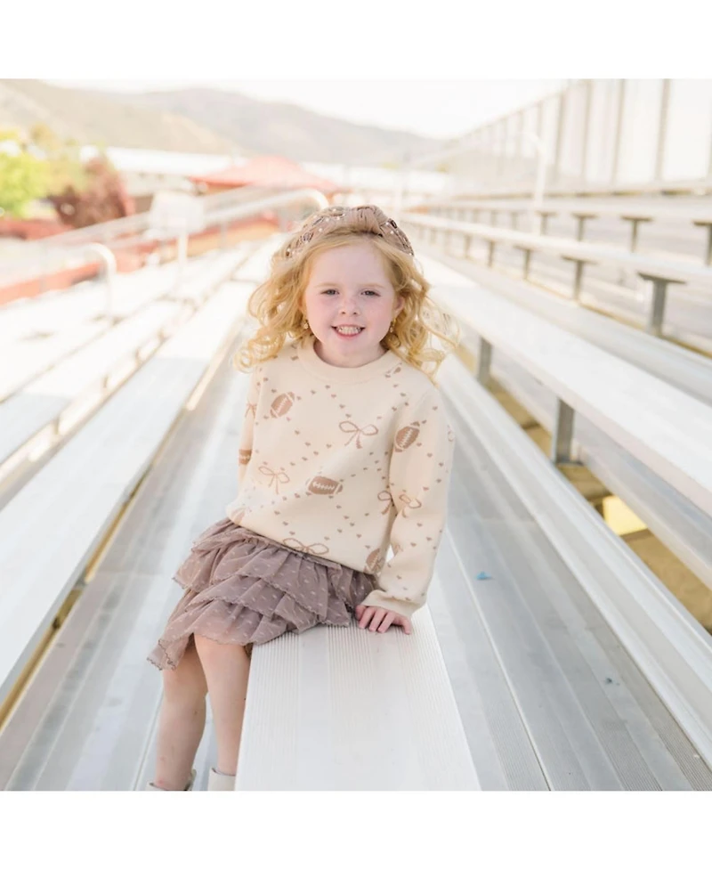 Sweet Wink Baby Girls Football Trellis Sweater