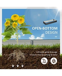 Galvanized Steel Raised Garden Bed Elevated Planter Box Easy Diy