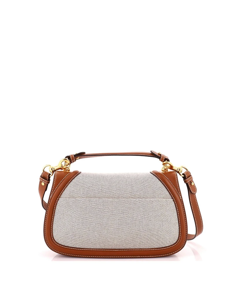 Pre-Owned Gucci Medium Blondie Nm Top Handle Bag Canvas with Leather