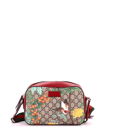 Pre-Owned Gucci Medium Camera Shoulder Bag Tian Print Gg Coated Canvas