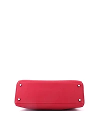 Pre-Owned Hermes Kelly Handbag Red Togo with Palladium Hardware