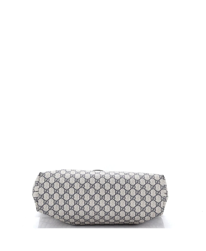 Pre-Owned Gucci Medium Plus Tote Gg Coated Canvas with Leather
