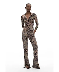 Desigual Women's Flocked Long Trousers