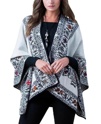 Simply Natural Reversible Alpaca Ruana