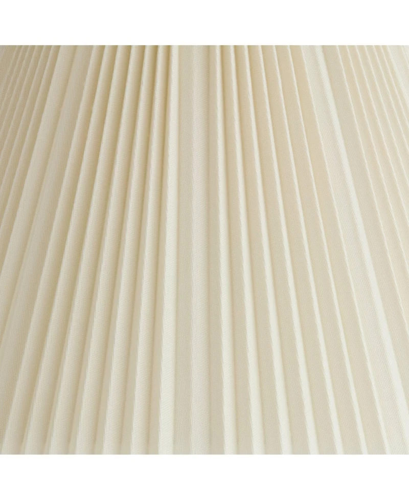 Springcrest Eggshell Pleated Large Empire Lamp Shade 9" Top x 17" Bottom x 11.75" High x 12.25" Slant (Spider) Replacement with Ha