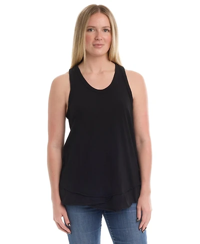 Wilt Women's Shrunken Mock Hem Shirttail Tank