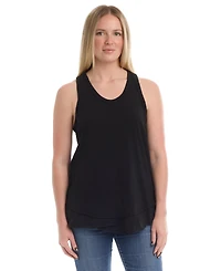 Wilt Women's Shrunken Mock Hem Shirttail Tank