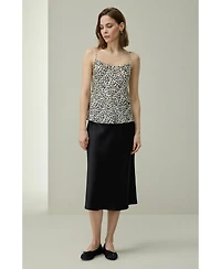 Lilysilk Women's Leopard Print V-Neck Sleeveless Silk Camisole