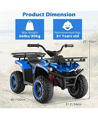 Sugift 24V Electric Ride-On Quad with Led Headlights, Ages 3-8