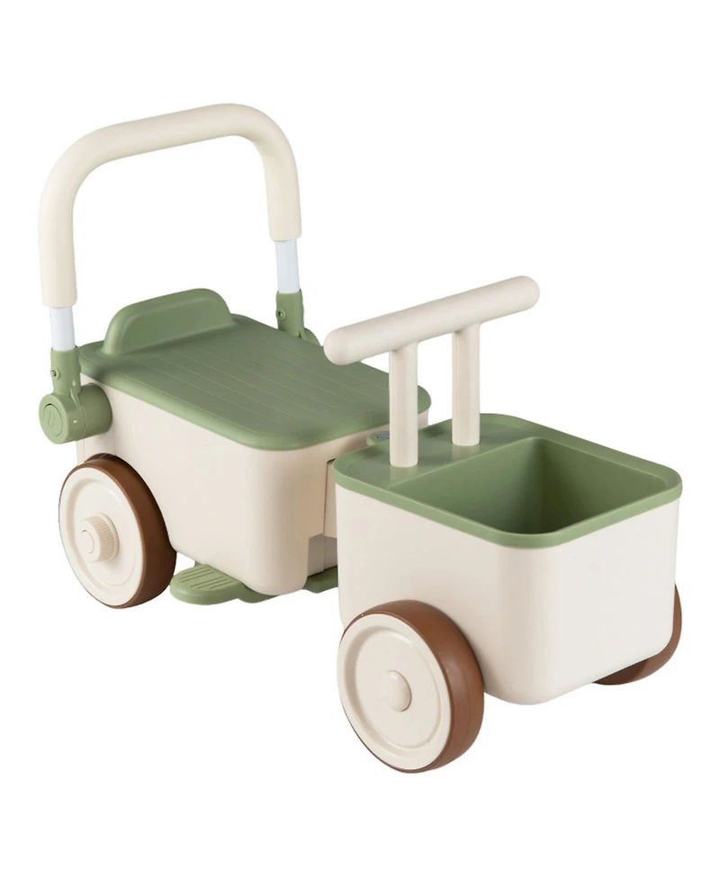 Sugift 3-in-1 Ride-On Push Car with Storage Basket, 26.5" x 11" x 13.7", Ages 3+