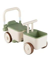 Sugift 3-in-1 Ride-On Push Car with Storage Basket, 26.5" x 11" x 13.7", Ages 3+