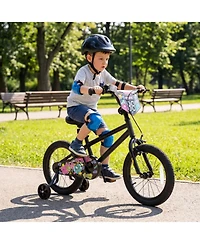 Sugift 16-Inch Kids' Bike with Training Wheels, Ages 4-7