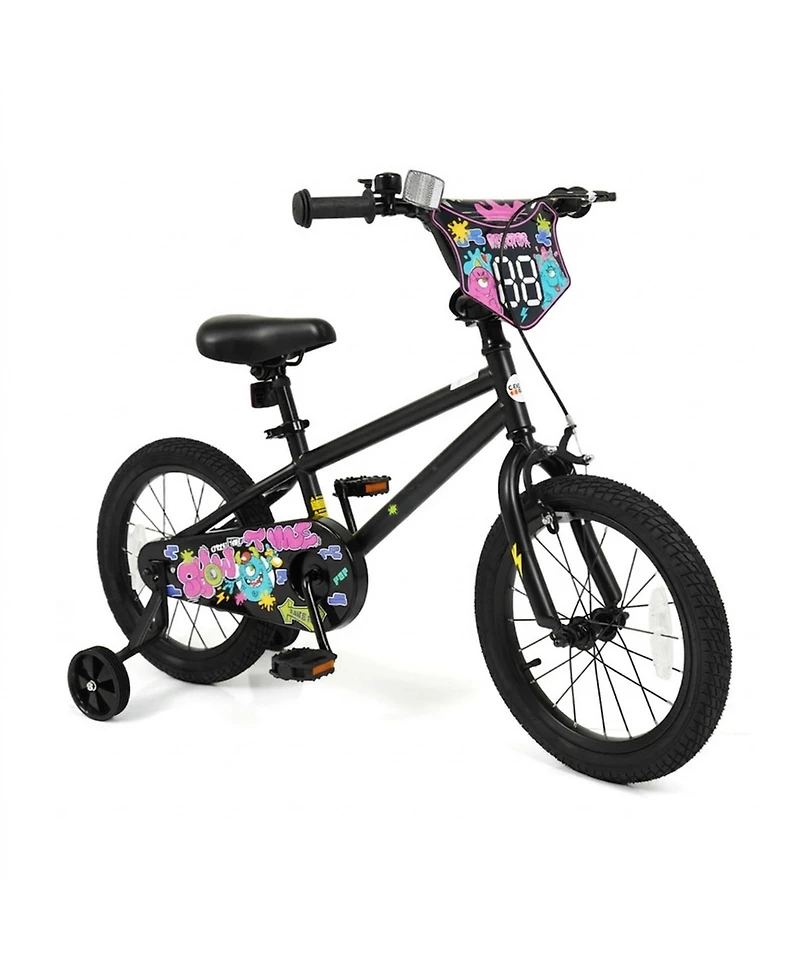 Sugift 16-Inch Kids' Bike with Training Wheels, Ages 4-7