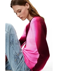Desigual Women's Gradient Fine-Knit Crewneck Sweater