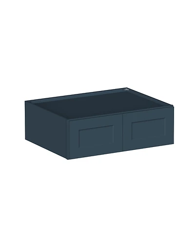 Boyel Living 12 Inch Height Double Door Deep Wall Cabinets, Ready to Assemble Kitchen Cabinet with Solid Wood Frame, Soft-Close Slides and Hinge
