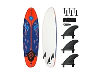 Hikeen 6 Feet Surfboard with 3 Detachable Fins