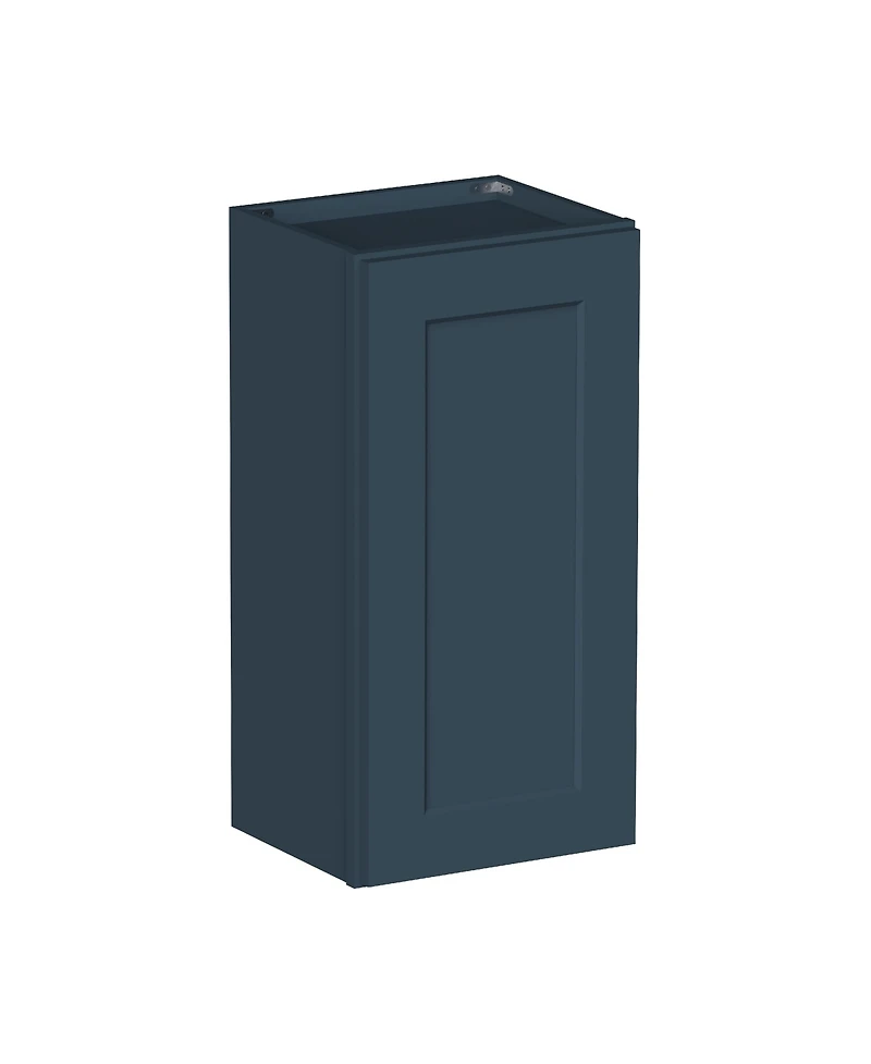 Boyel Living 15"x30" Standard Wall Cabinet (1 Door 2 Shelves), Kitchen with Solid Wood Frame, Soft-Close Hinge